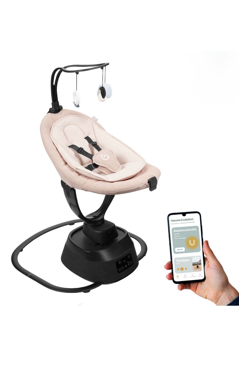 Babymoov Swoon Evolution Connect Baby Swing, Alternate, color, Off White
