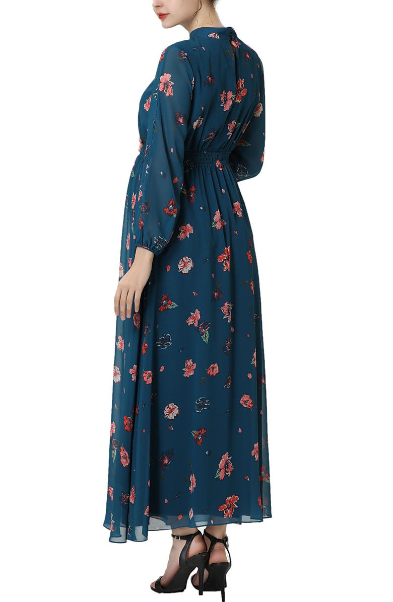 Kimi & Kai Finley Maternity Flloral Print Maxi Dress, Alternate, color, Multicolored