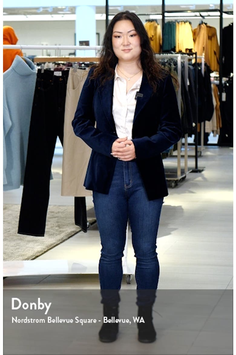 Chelsee Stretch Velvet Blazer video