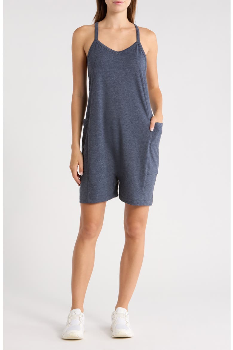 Change Of Heart Romper, Main, color, NAVY SAPPHIRE HEATHER