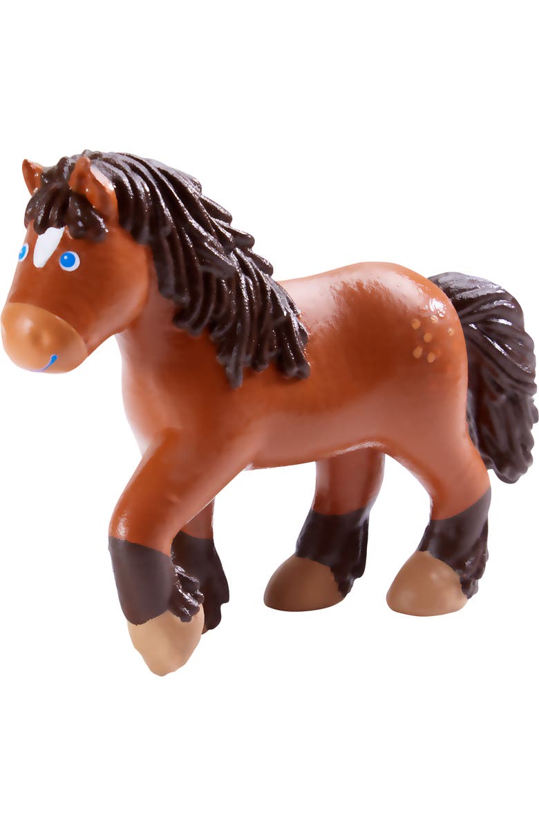 HABA Little Friends Kiara - 4.5" Chunky Plastic Draft Horse Toy Figure, Alternate, color, Multi