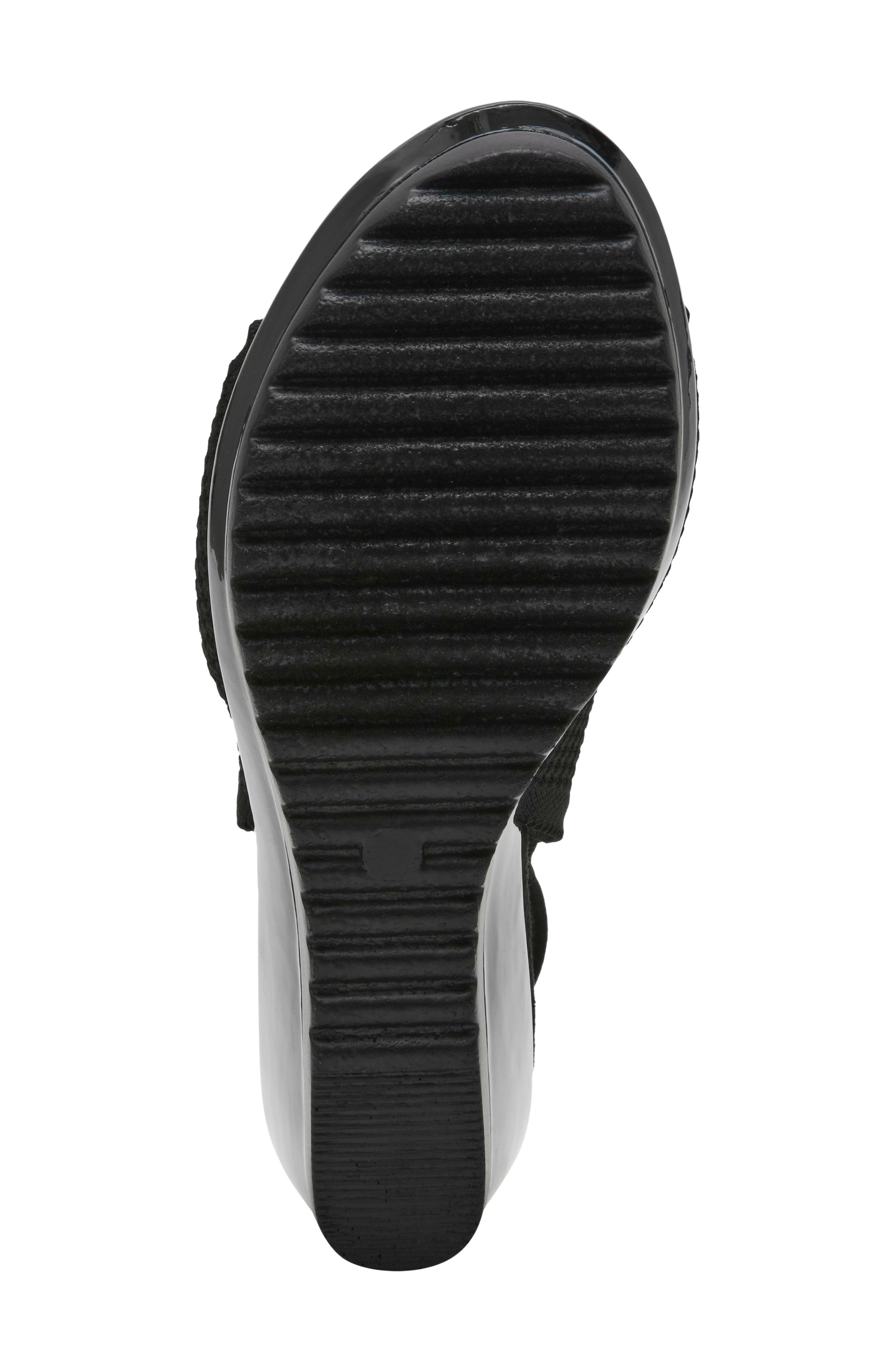 Ronnah Wedge Sandal, Alternate, color, BLACK-SBLK