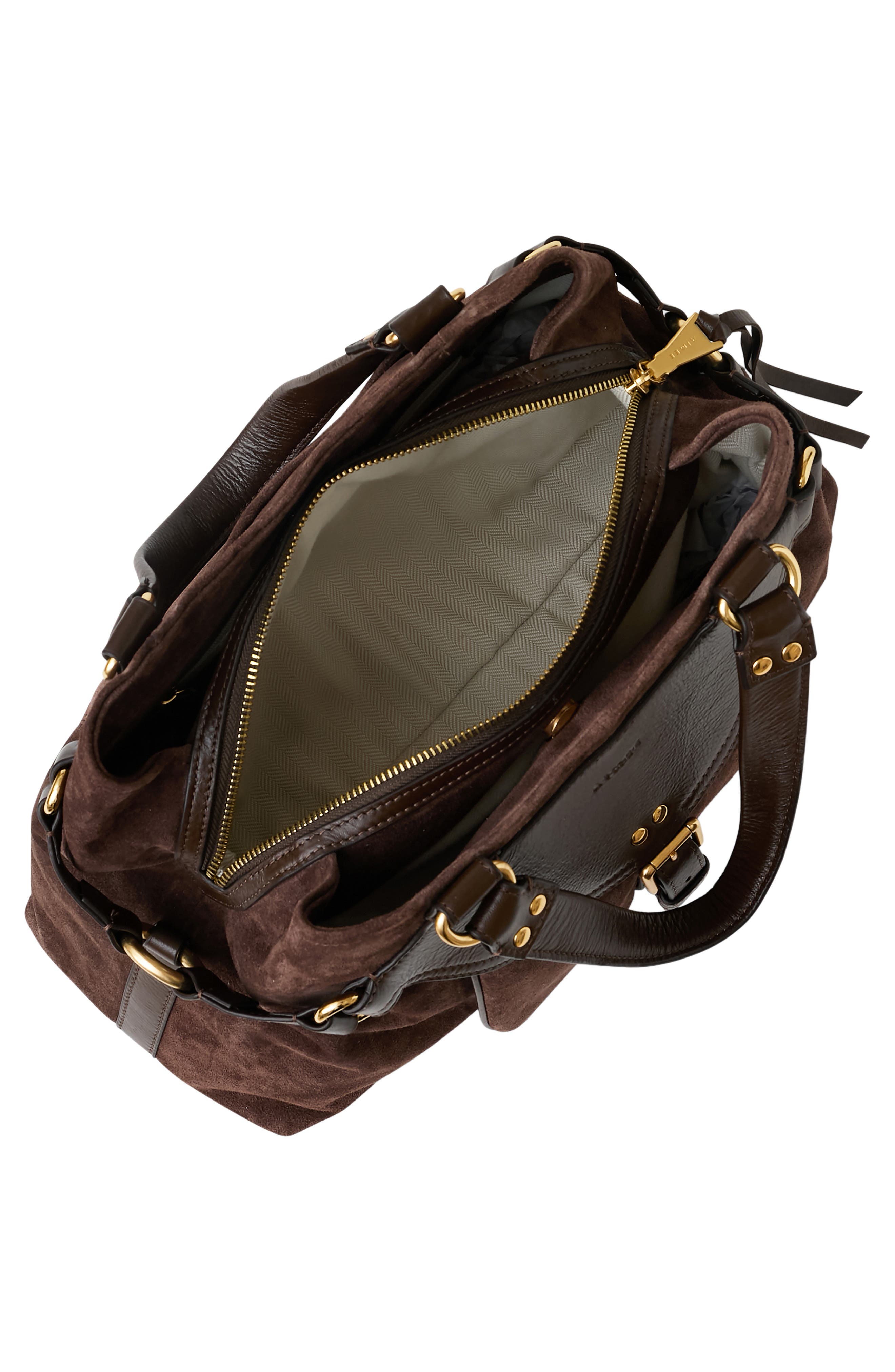 Dash Leather Satchel, Alternate, color, FUDGE SUEDE