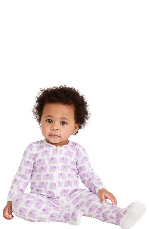 Baby Organic Animal Friends Zip Footie