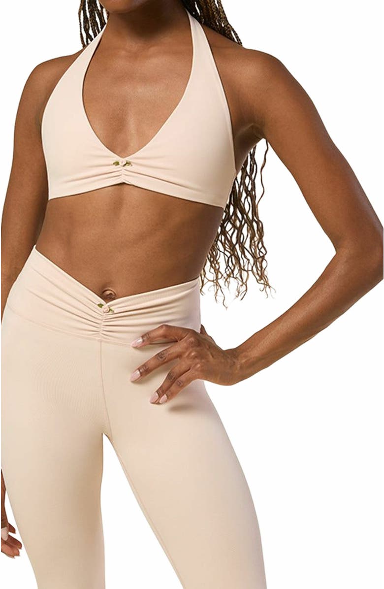 WeWoreWhat V-neck Halter Bra, Alternate, color, 