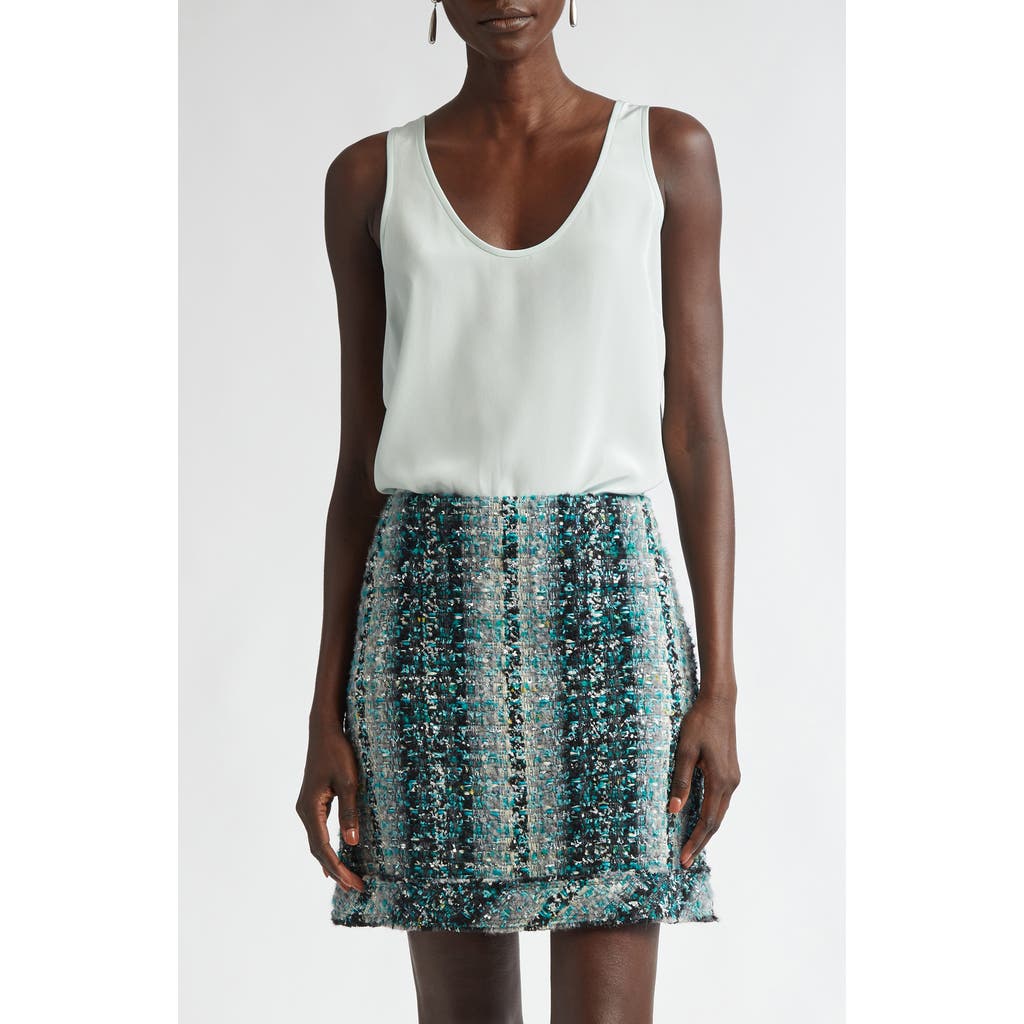 St John St. John Collection Silk Crêpe De Chine Tank In Eucalyptus