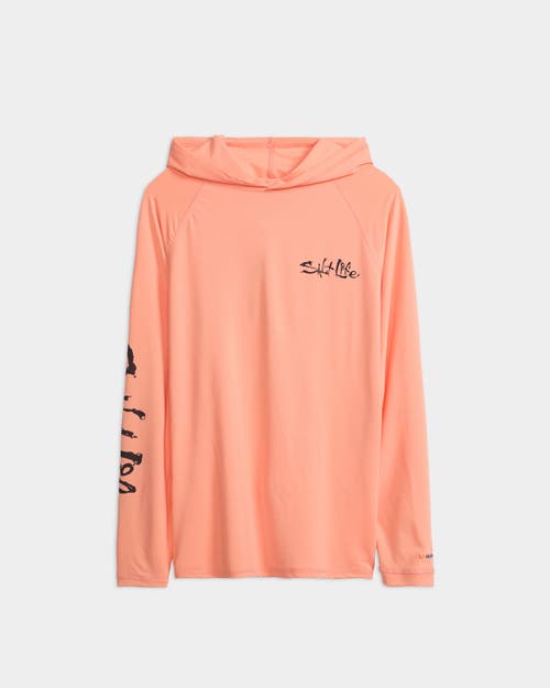 Salt Life Ocean Hooked Performance Hoodie In Pink