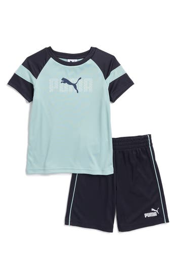 Puma Kids' Interlock Graphic T-shirt & Shorts Set
