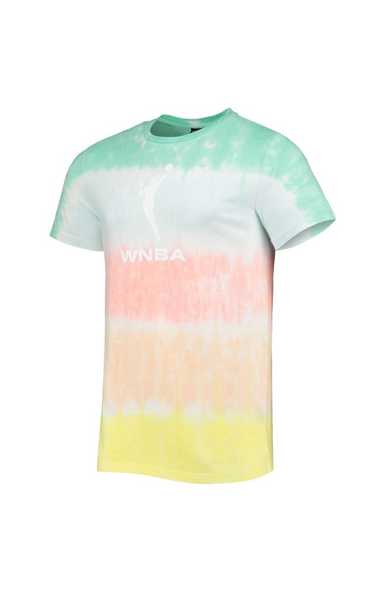 THE WILD COLLECTIVE Mint/Coral WNBA Logowoman Pride Tie-Dye T-Shirt, Alternate, color, Mint