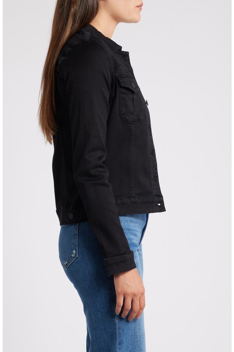Amelia Denim Jacket, Alternate, color, BLACK