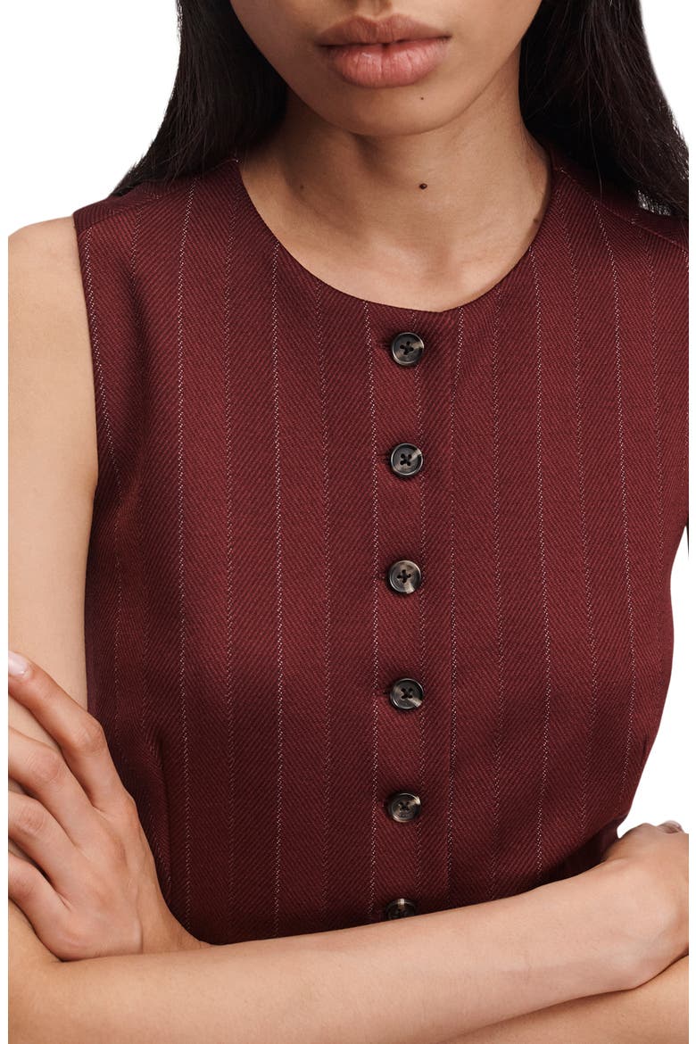 Irina Ponte Jacquard Long Vest, Alternate, color, BURGUNDY MULTI