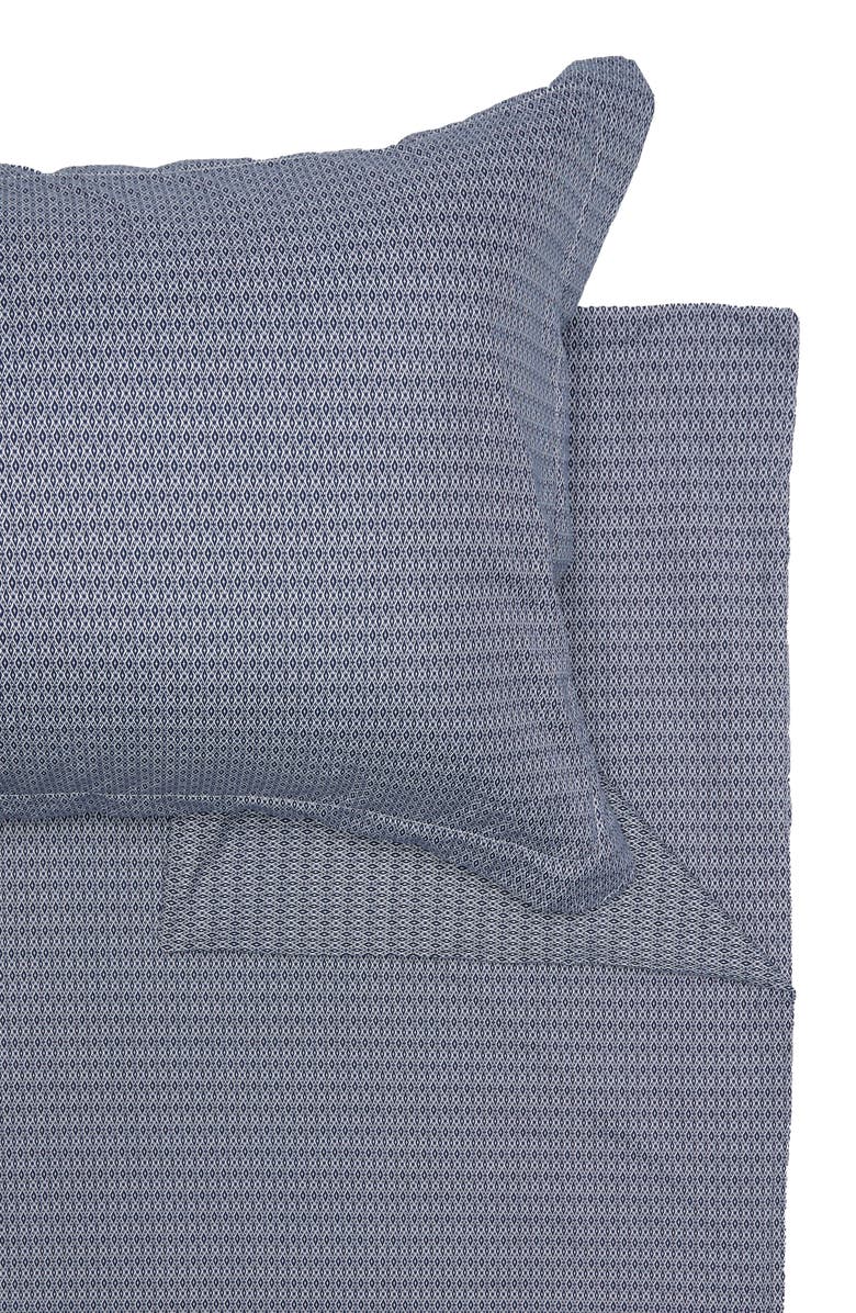 HOMESPUN HOME SPUN Home Spun Premium Ultra Soft Blue Diamond Pattern Duvet Cover Set, Alternate, color, Blue