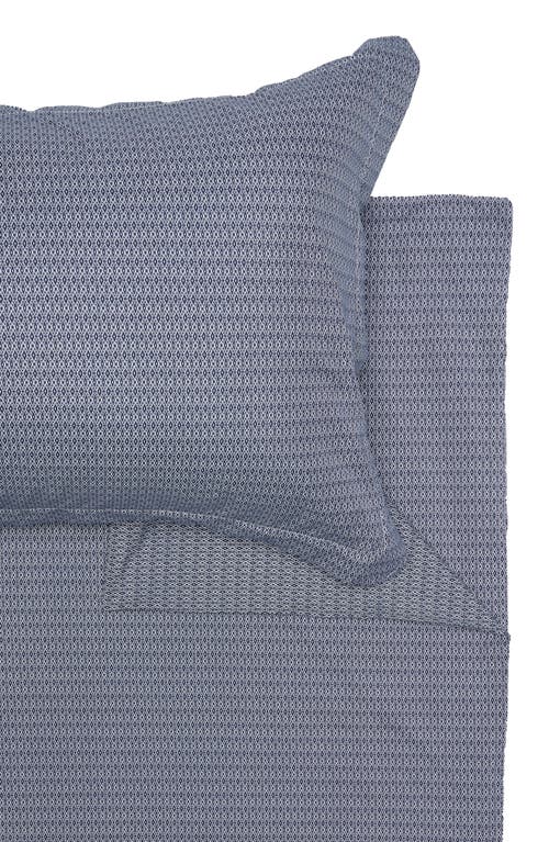 Homespun Home Spun Home Spun Premium Ultra Soft Blue Diamond Pattern Duvet Cover Set In Blue