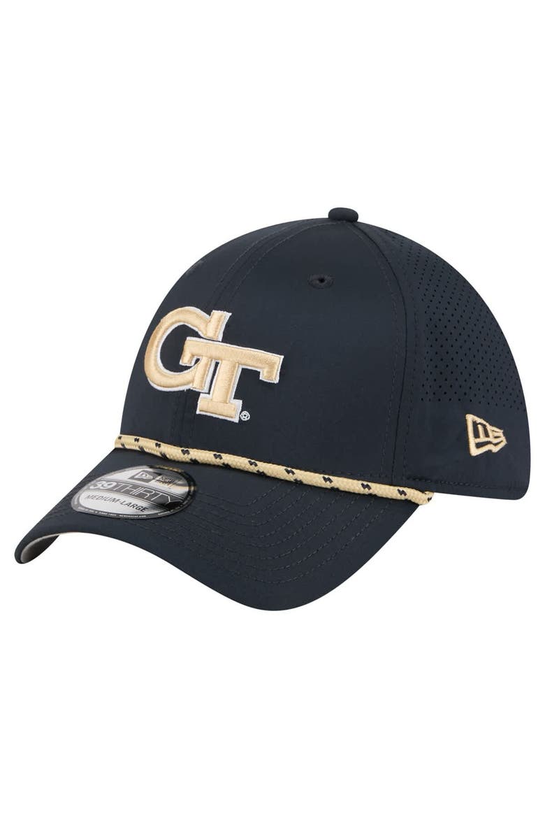 Men's New Era  Navy Georgia Tech Yellow Jackets Rope 39THIRTY Flex Hat, Main, color, Navy
