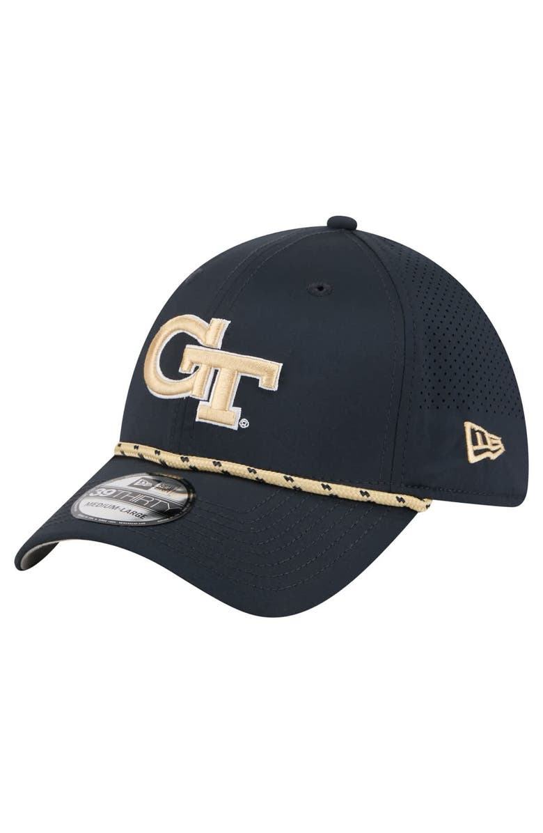New Era Men's New Era  Navy Georgia Tech Yellow Jackets Rope 39THIRTY Flex Hat, Main, color, Navy