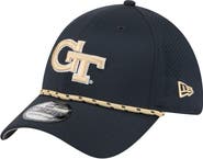 New Era Men's New Era Navy Georgia Tech Yellow Jackets Rope 39THIRTY Flex Hat