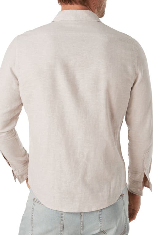 Fair Harbor Island Linen Blend Button-up Shirt In Blue