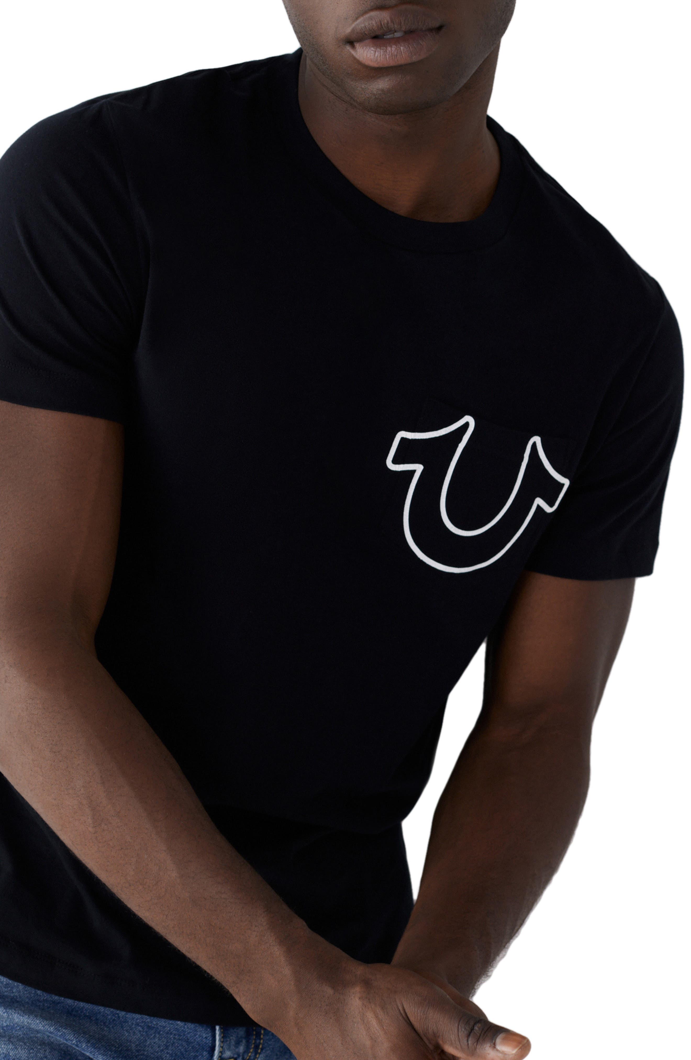 True Religion Brand Jeans Horseshoe Logo Pocket Graphic Tee (Men ...