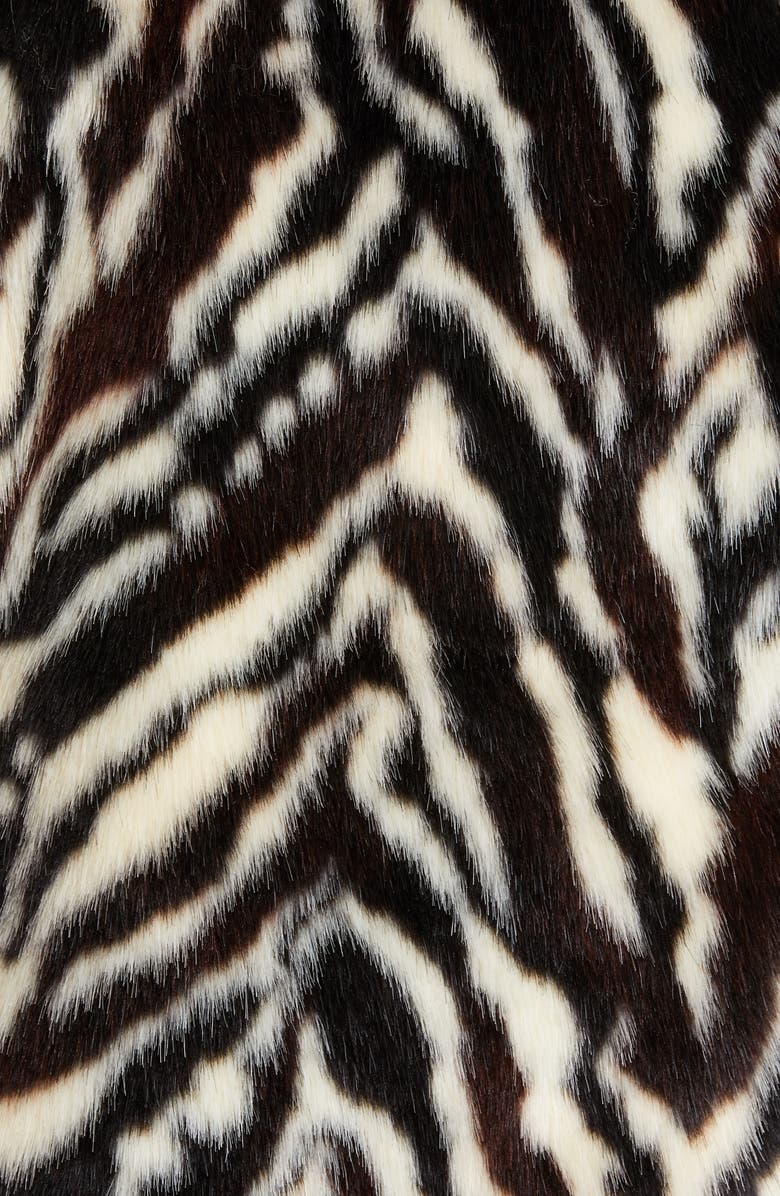 Stand Studio Melody Zebra Print Faux Fur Blazer, Alternate, color, 