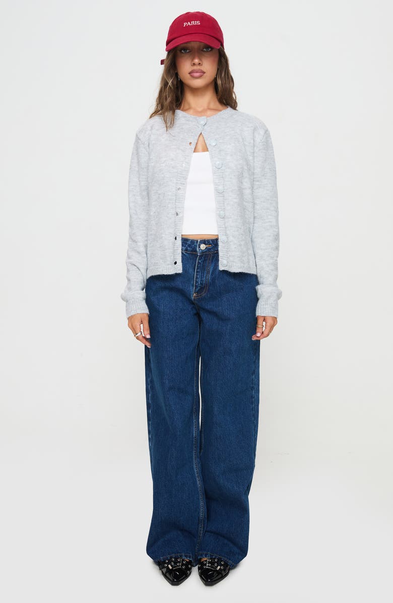 Princess Polly Shima Low Rise Wide Leg Jeans, Alternate, color, Mid Blue