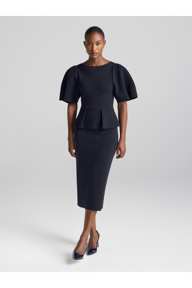 Nocara Sculpt Knit Dress, Main, color, Navy