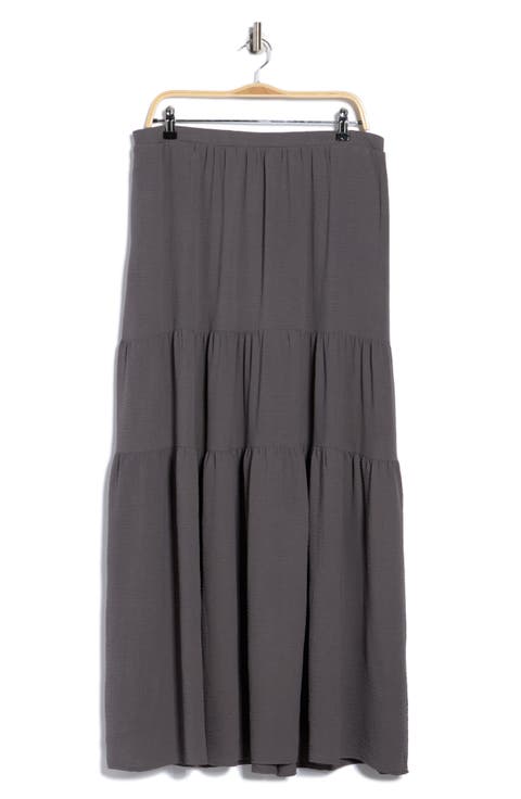 Pocket Tiered Maxi Skirt