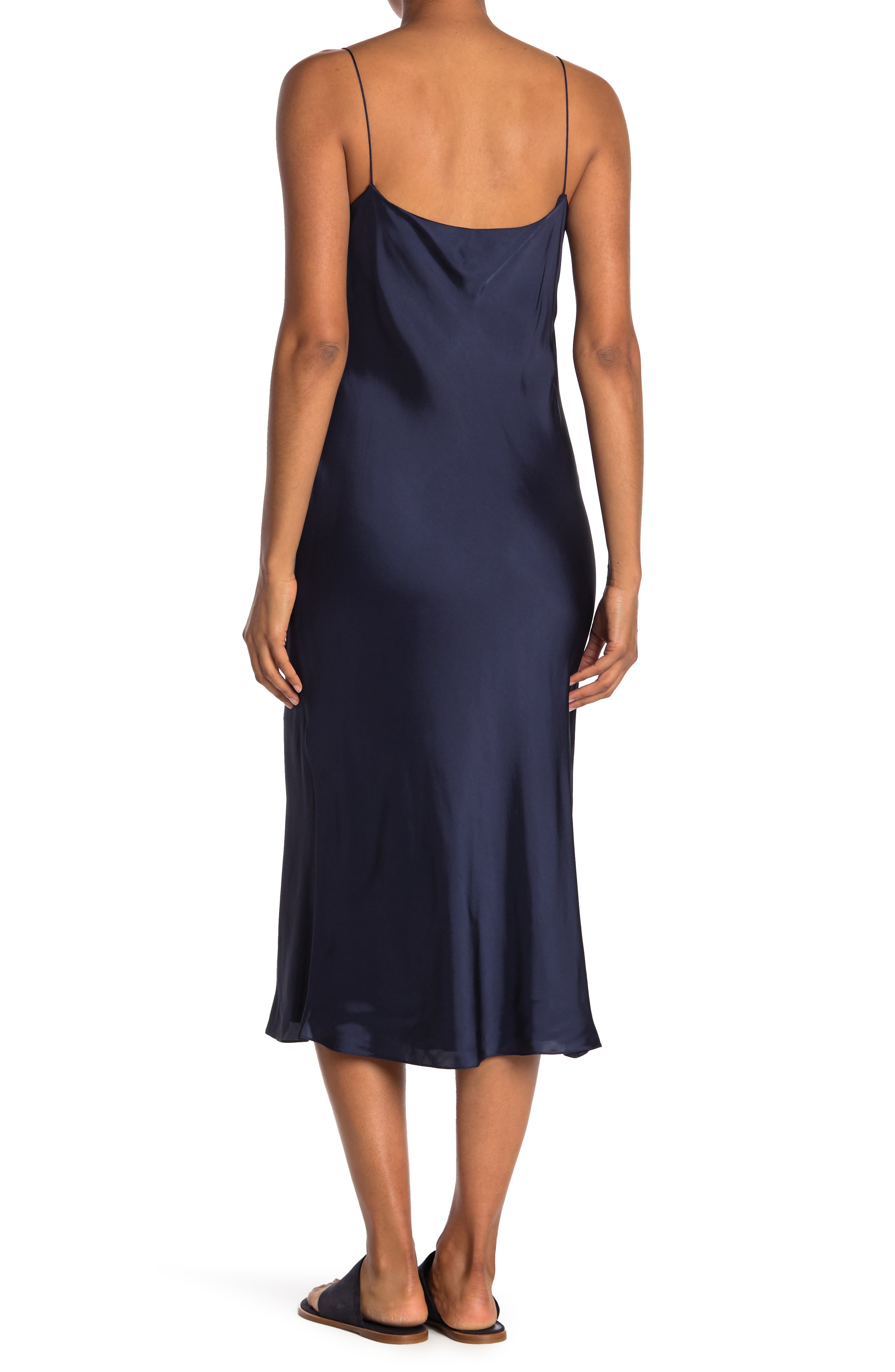 Theory Telson Satin Cowl Neck Midi Dress (Women) | Nordstromrack
