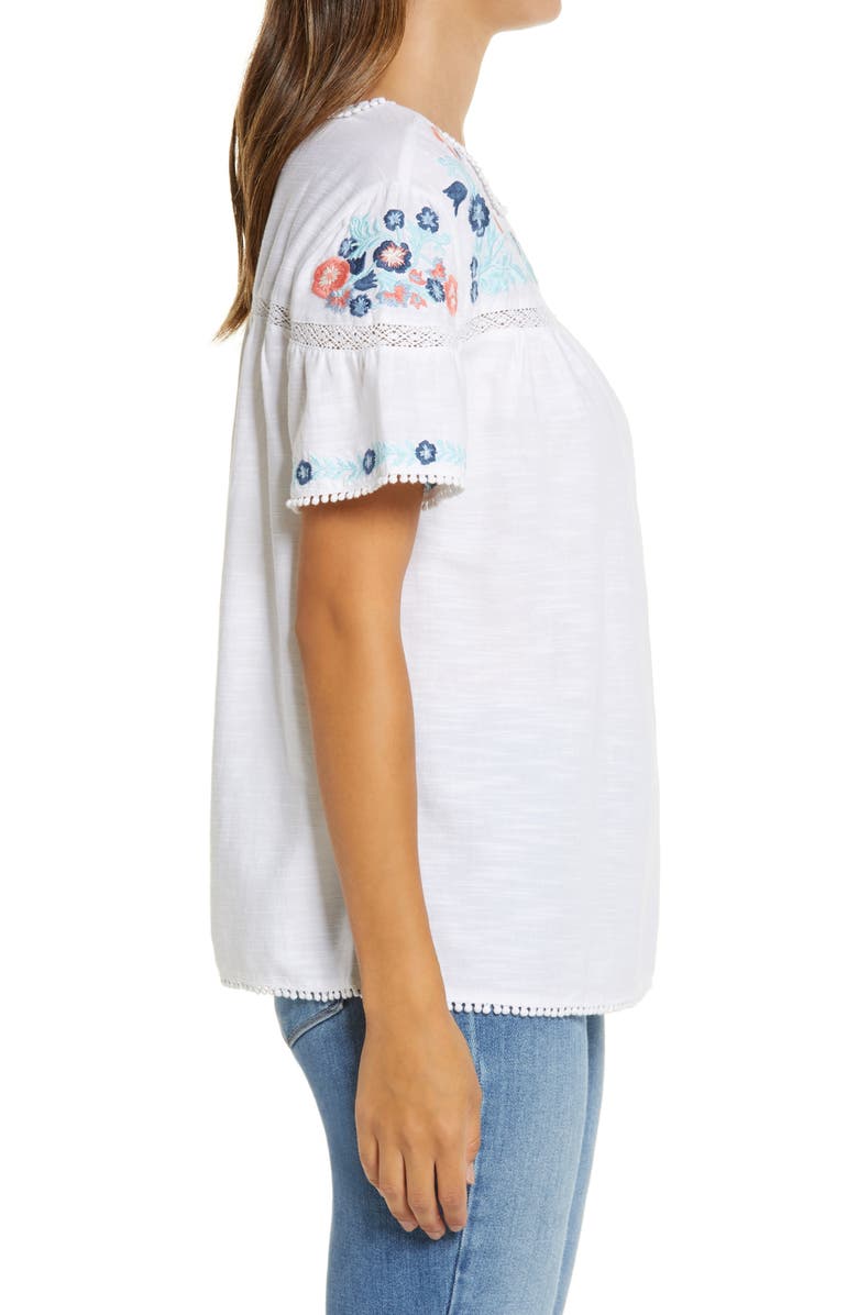 Caslon<sup>®</sup> Embroidered Yoke Top, Alternate, color,