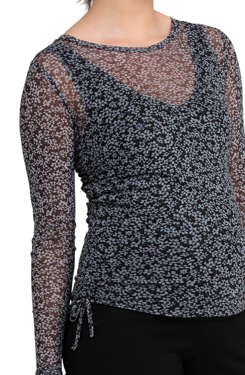 Ripe Maternity Layla Ruched Floral Long Sleeve Top, Alternate, color,