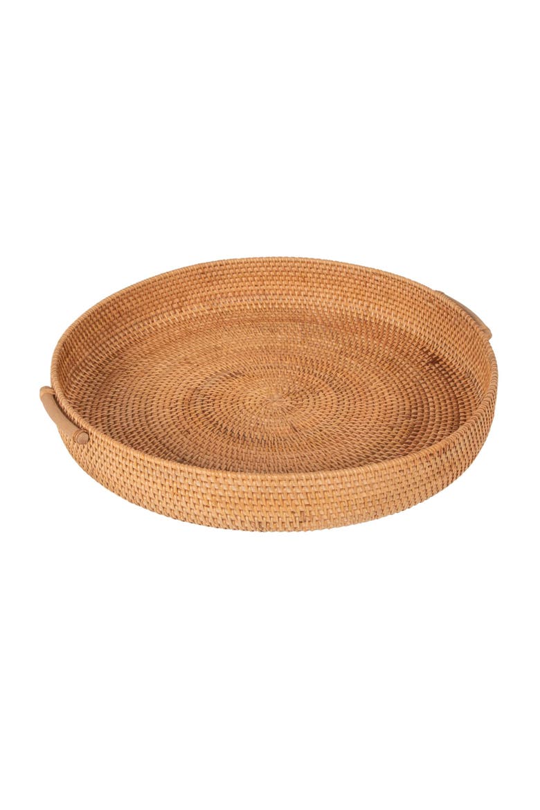 Woven Tray with Handles, Main, color, Natural