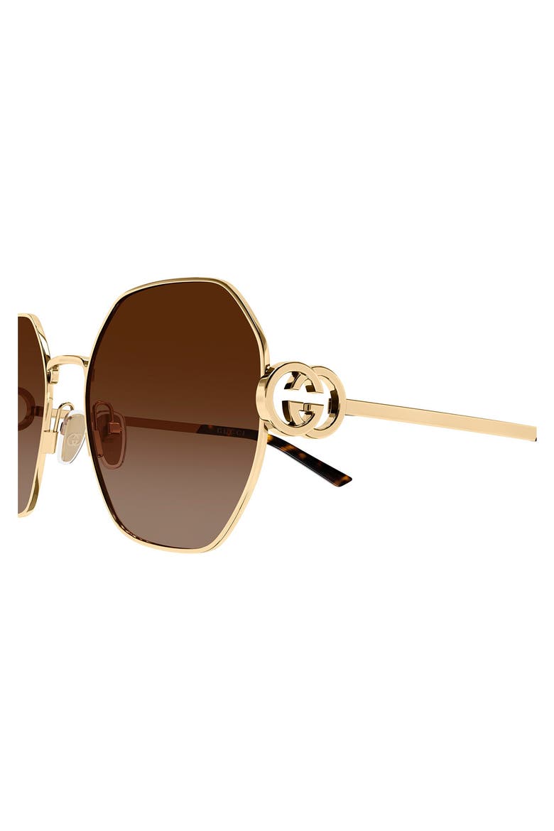 GG2046S Gradient Geometric Sunglasses, Alternate, color, GOLD