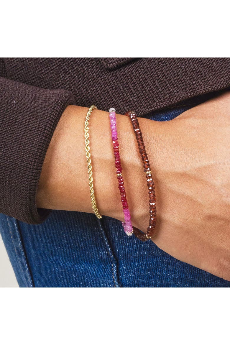 Ruby Ombre Bead Bracelet, Alternate, color, Ruby