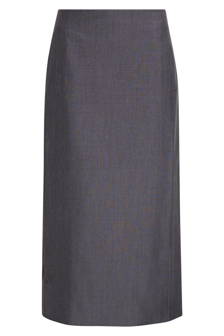 Straight Wool & Mohair Midi Skirt, Main, color, FOG