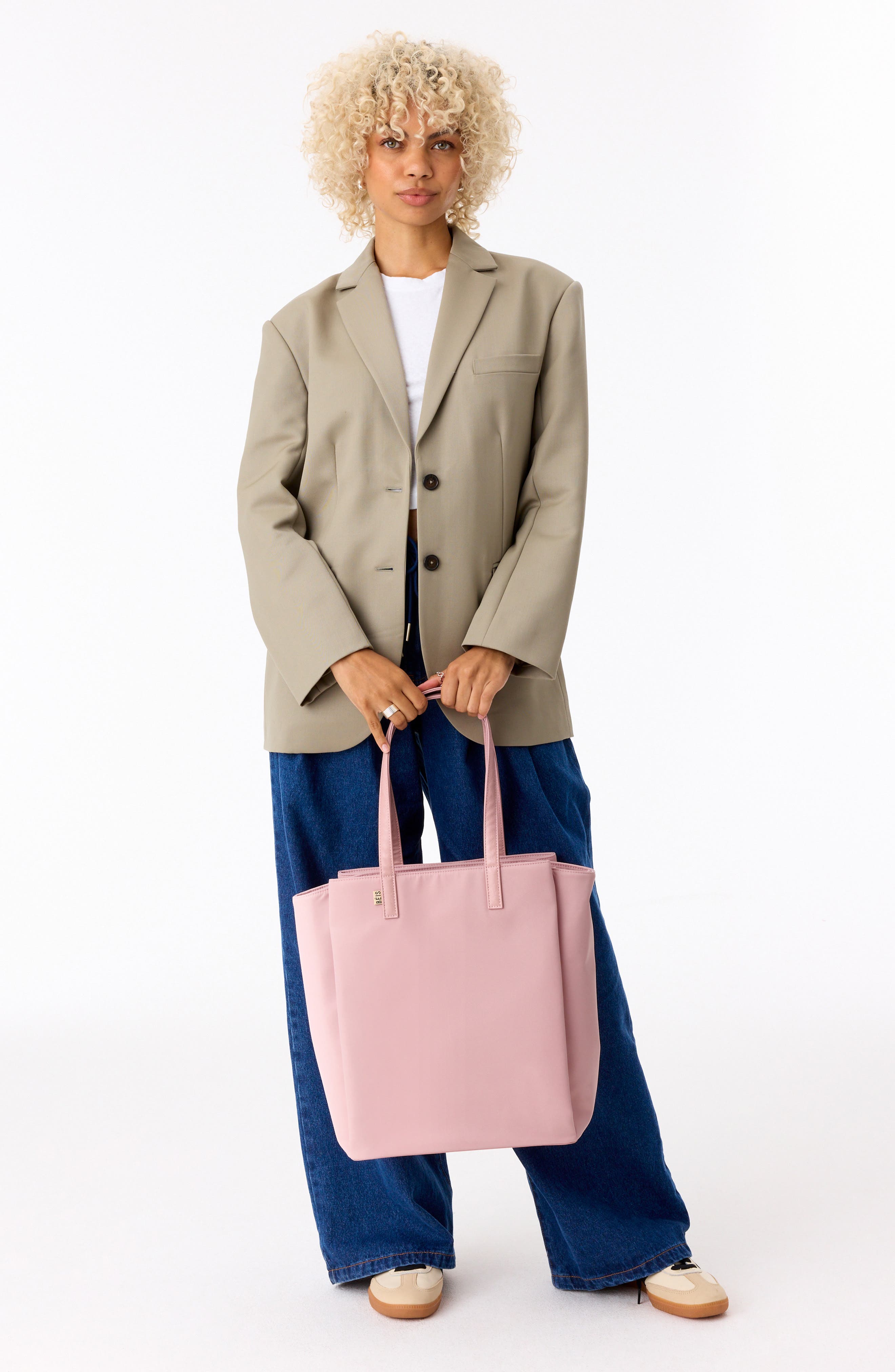 Béis The Commuter Tote, Alternate, color, Atlas Pink
