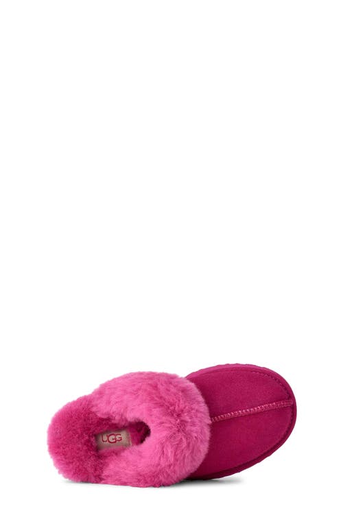 Ugg(r) Kids' Disquette Genuine Shearling Trim Slipper In Pink