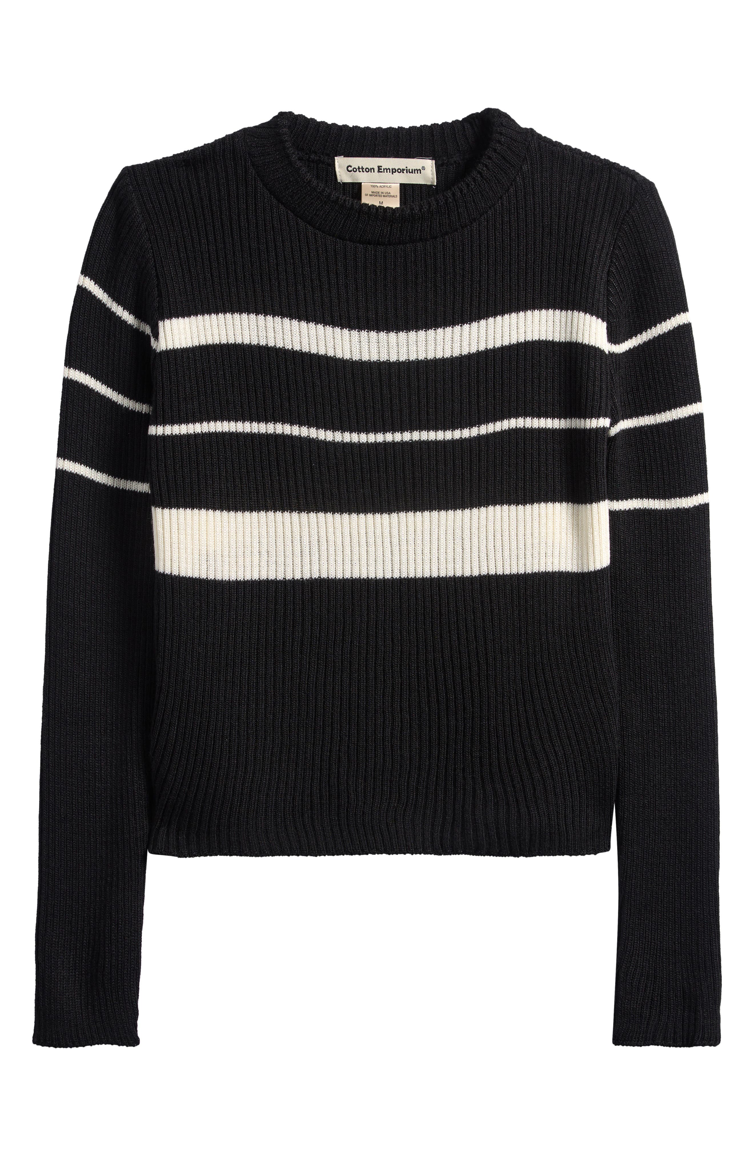 Cotton Emporium Kids' Stripe Crewneck Sweater