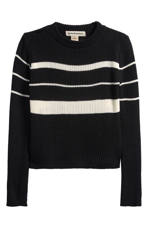 Kids' Stripe Crewneck Sweater (Big Kid)