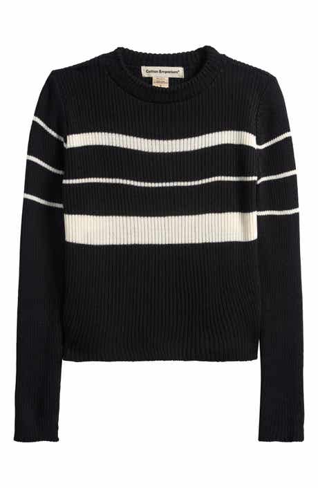 Cotton Emporium Kids' Stripe Crewneck Sweater