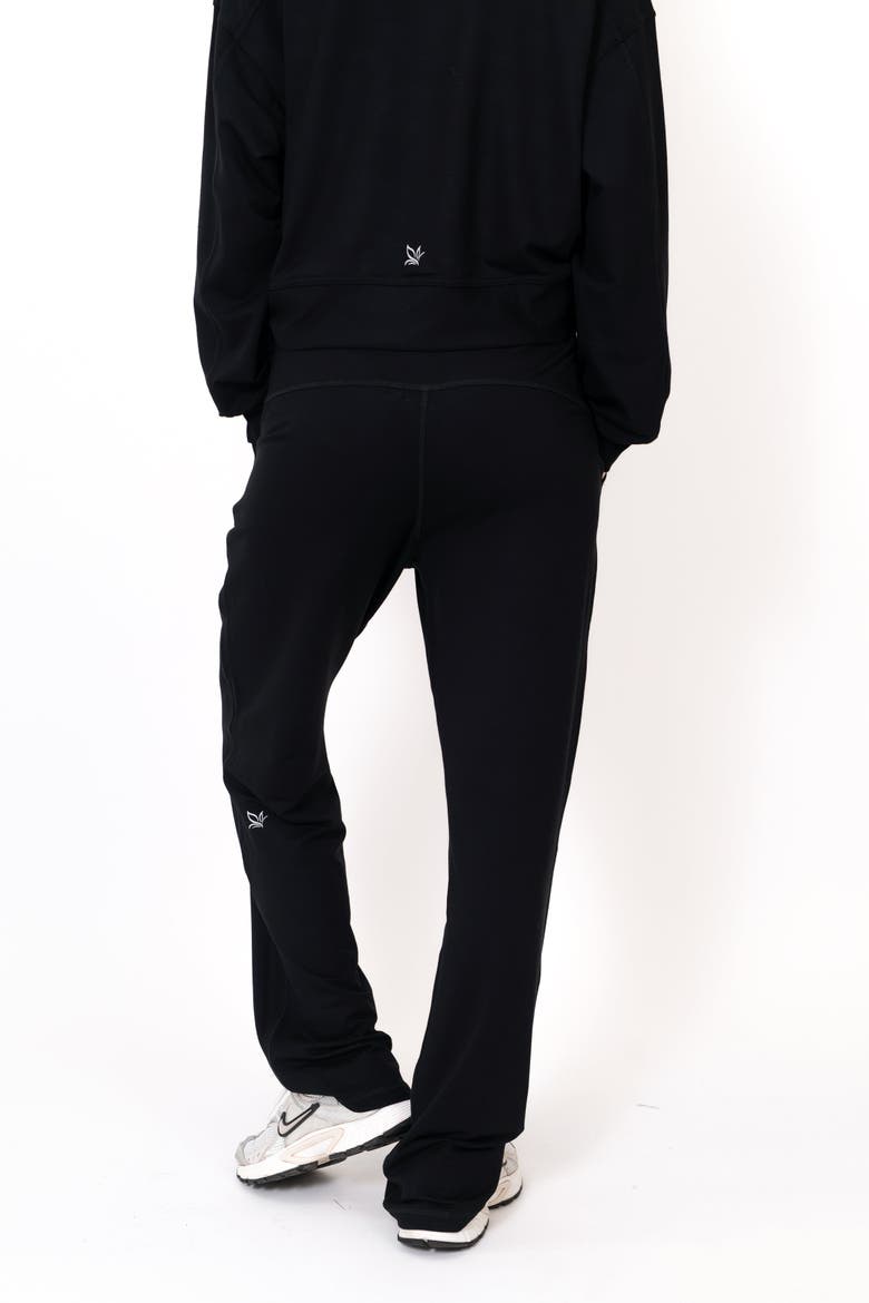 The Solace Wide Leg Sweatpant, Alternate, color, black