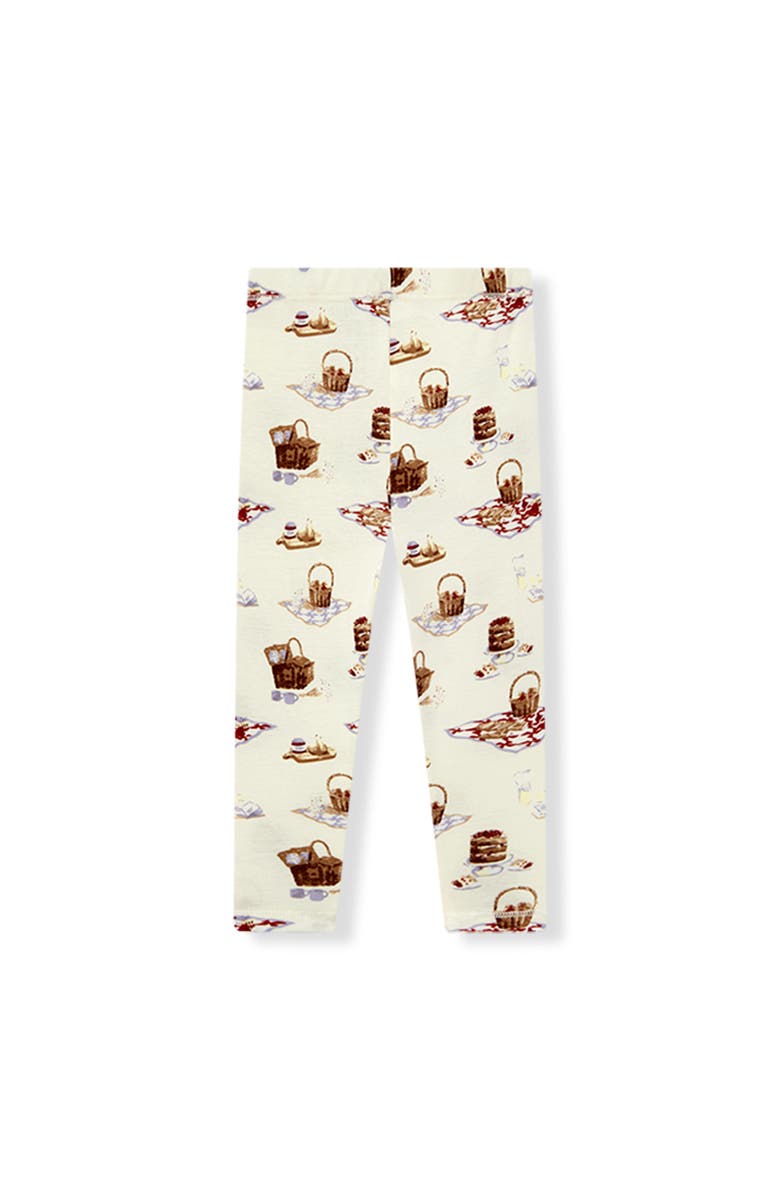 Milkbarn Organic Cotton Long Sleeve Two Piece Pajama Set, Alternate, color, Picnic