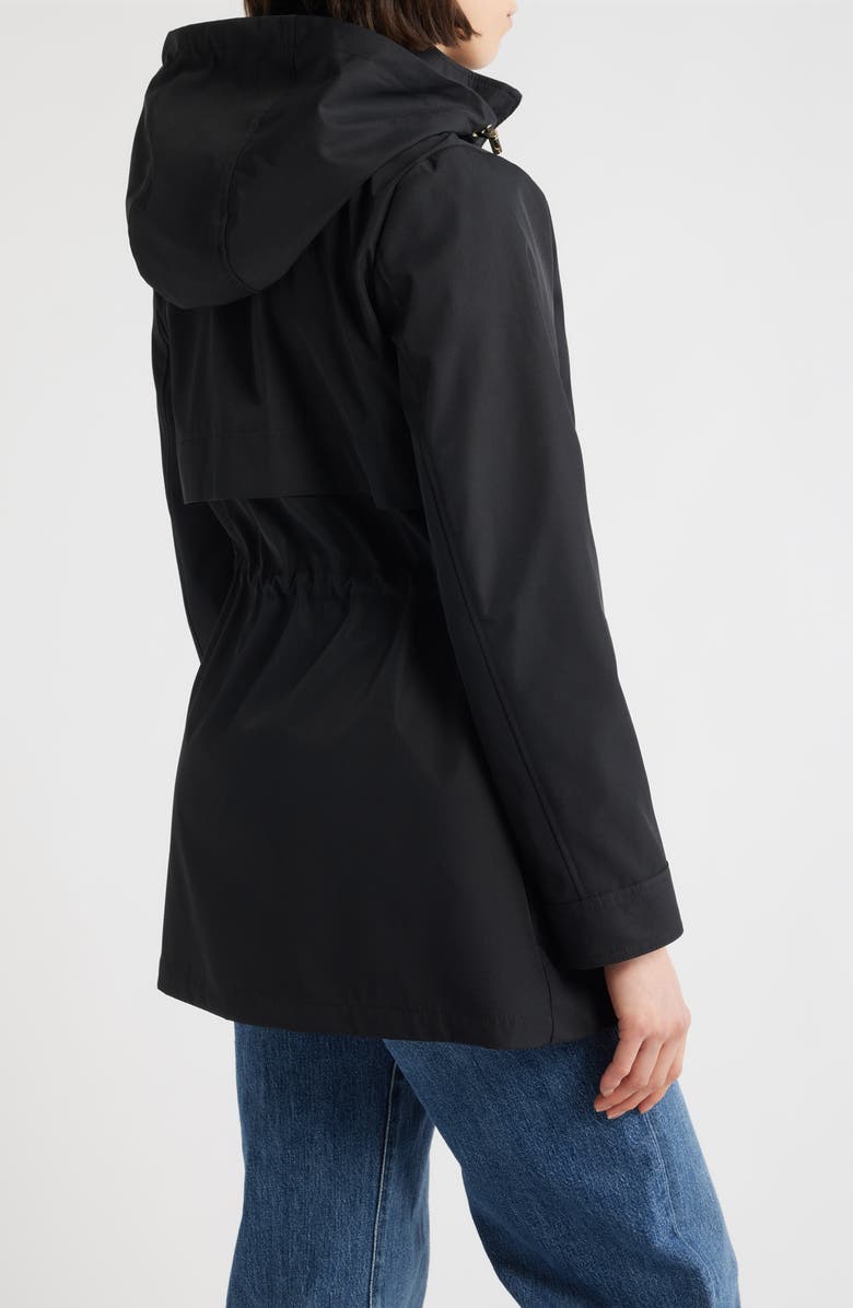 Michael Kors Zip Front Jacket with Removable Hood, Alternate, color, Black