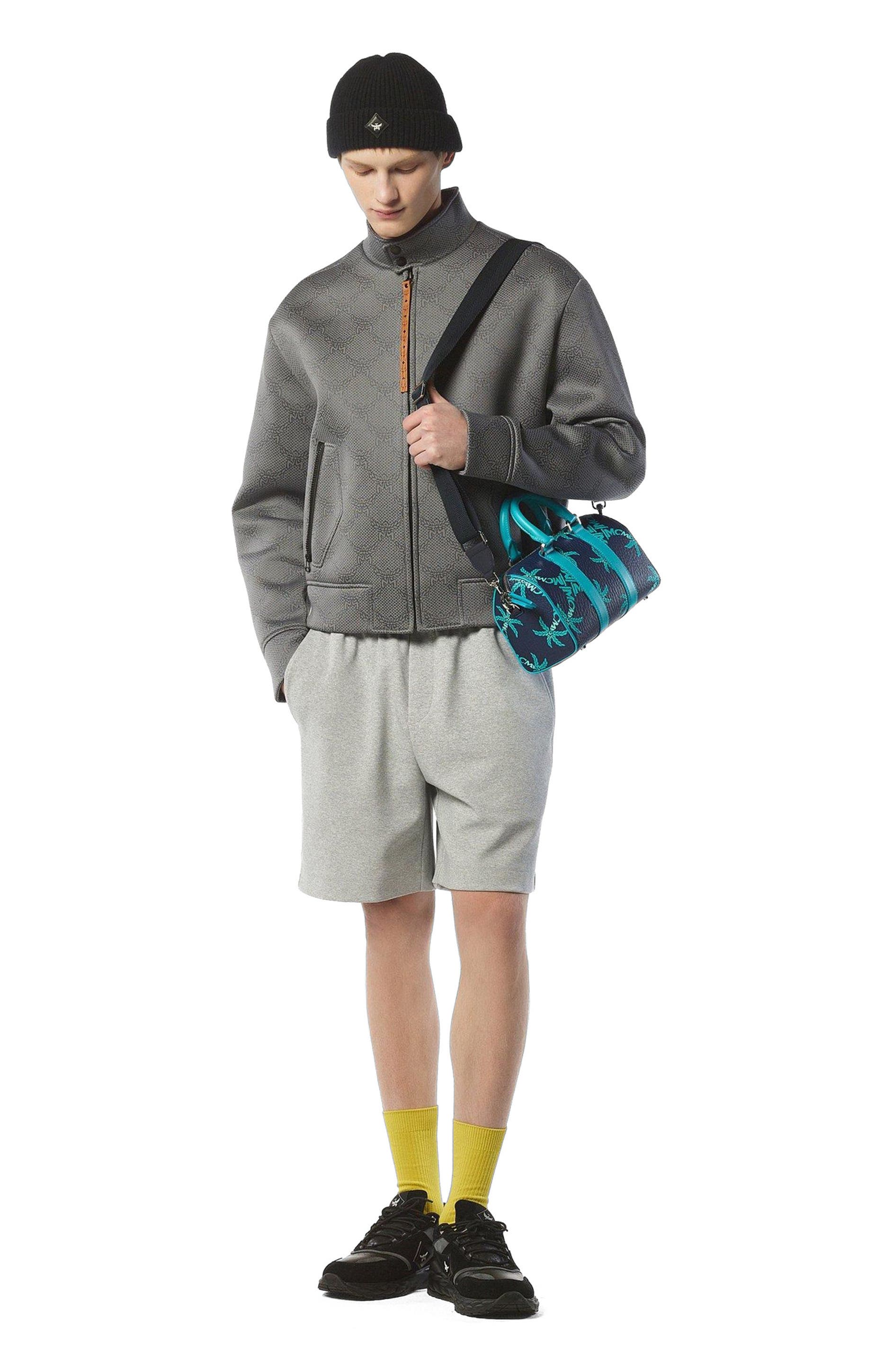 MCM Ella Boston Bag in Palm Canvas, Alternate, color, 