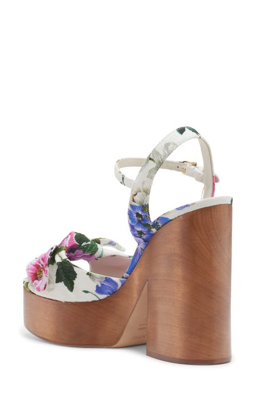 Dolce & Gabbana Dolce&gabbana Gardenia Print Platform Sandal In Mix Fiori Cretonne