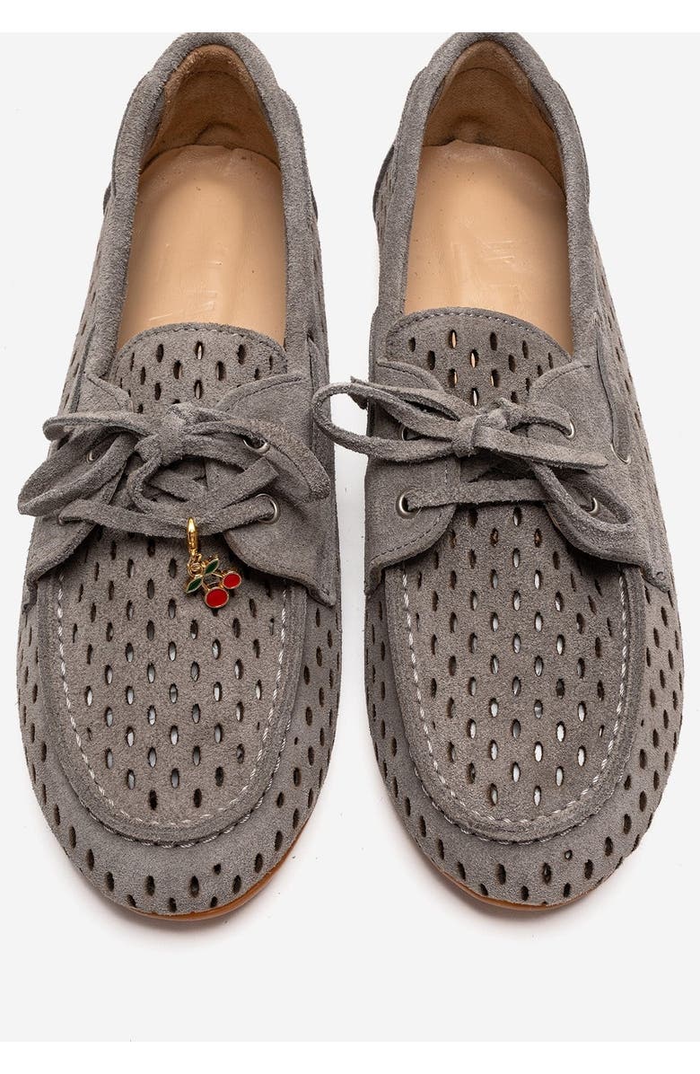 Forever & Always Shoes Stevo Leather Lace Up Loafer, Alternate, color, Grey Suede