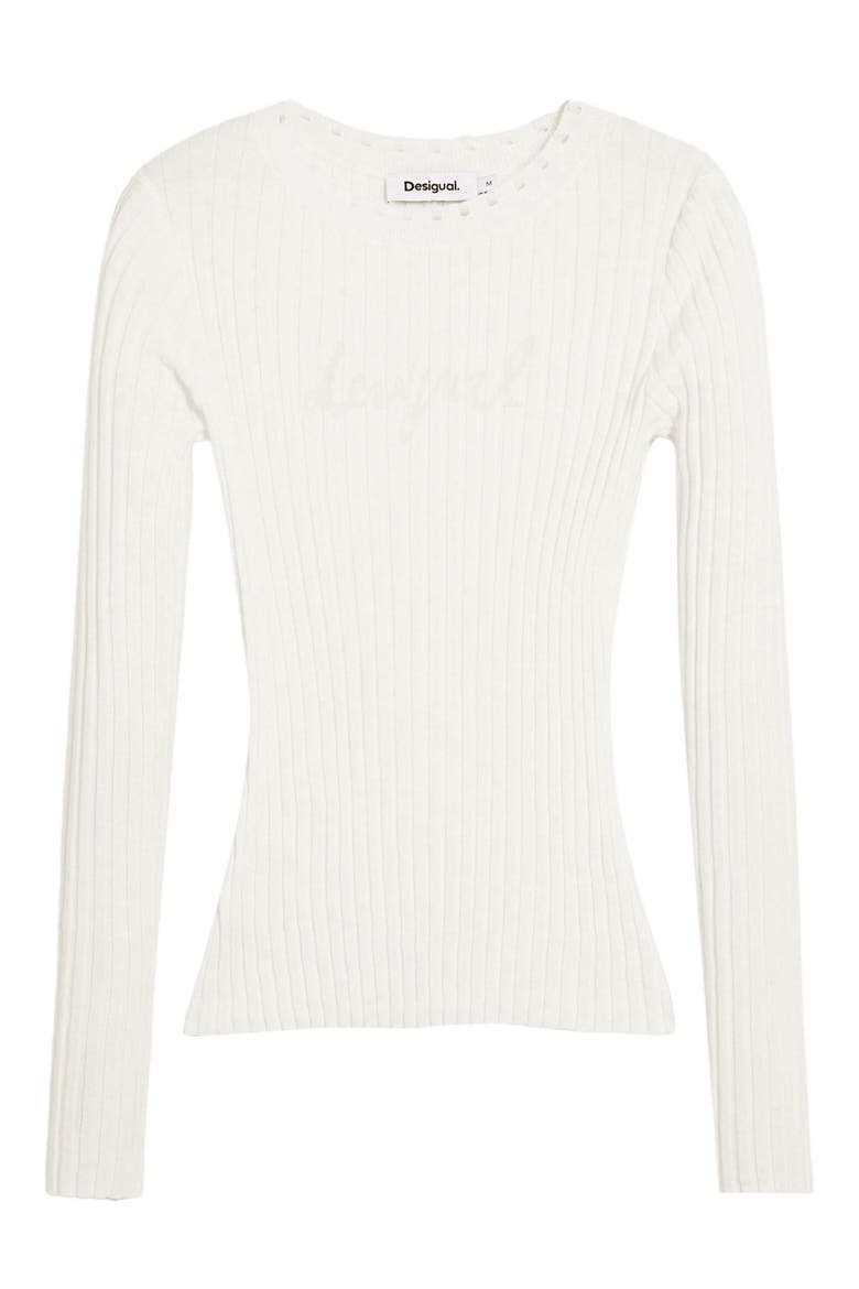 Long Sleeve Rib T-Shirt, Alternate, color, WHITE