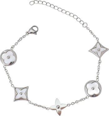 Mother of Pearl Clover Charm Bracelet