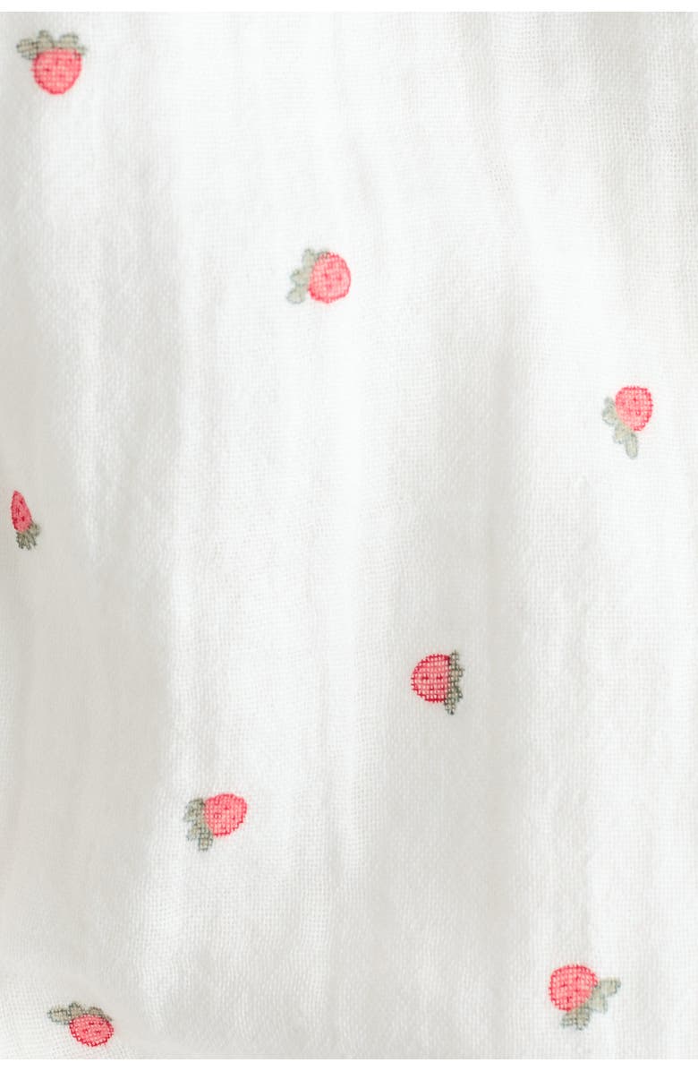 H&M 2-piece Wrapover Muslin Set, Alternate, color, White/Strawberries