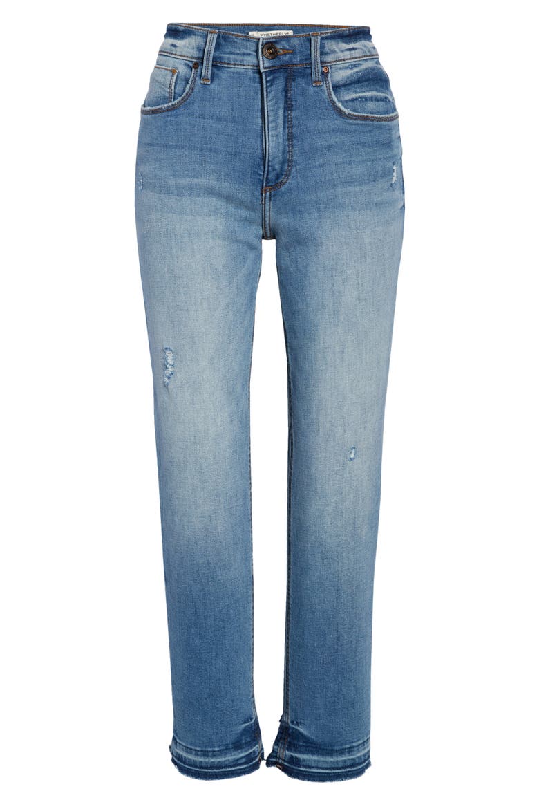 Brandon High Waist Release Hem Ankle Straight Leg Jeans, Alternate, color, LIGHT MEDIUM SANTIAGO