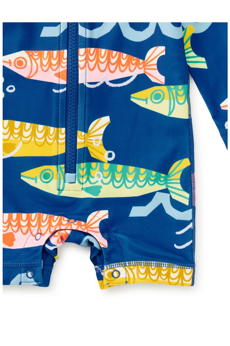 Rash Guard Baby Swimsuit, Alternate, color, Sardinas del Mar