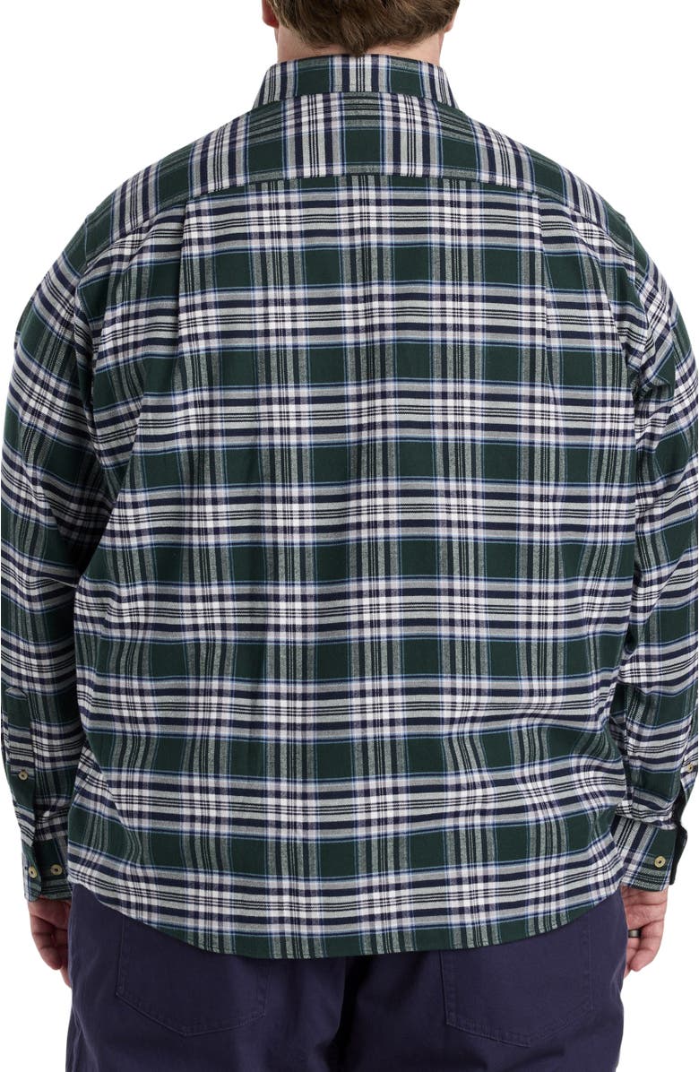 Untuckit Fit by Dxl Big & Tall Flannel Ray Sport Shirt, Alternate, color, Green
